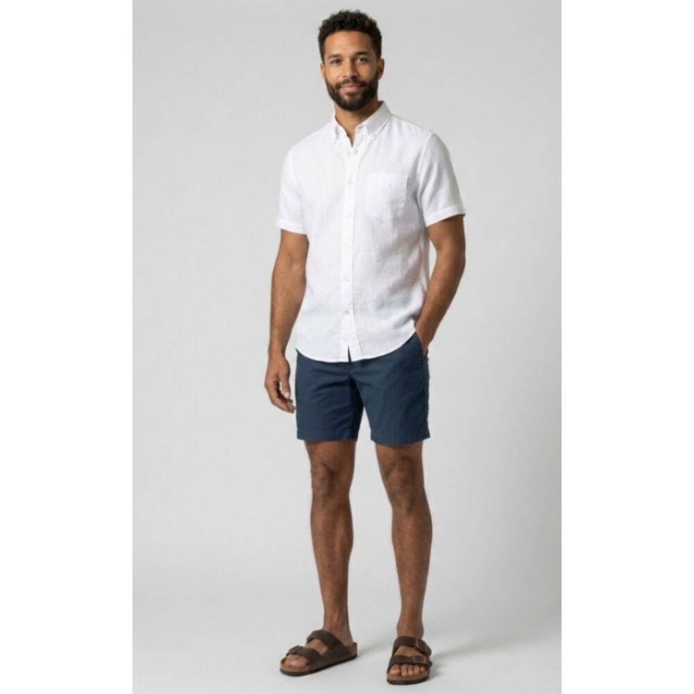 New Duck Head Harbor Performance Short 8 Inch Dark Indigo Blue Men's Size 33